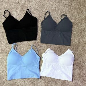 Women's V-Neck Camisole Top - Black, Gray, Blue, White